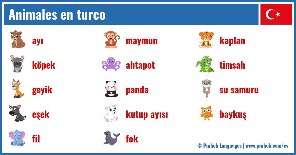 Animales en turco