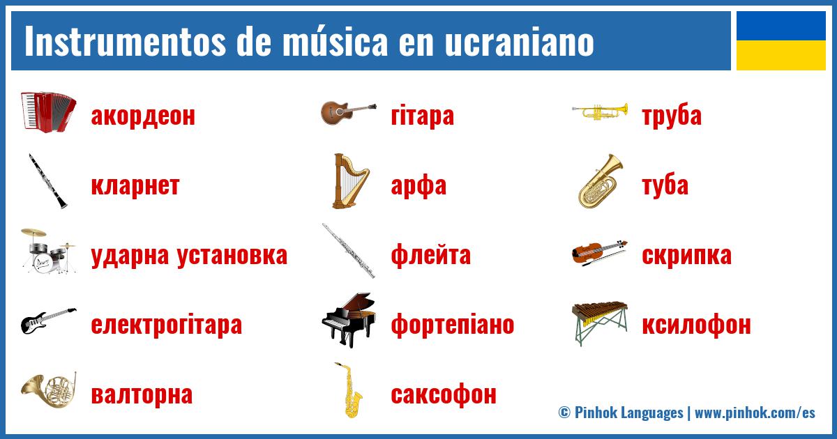Instrumentos de música en ucraniano
