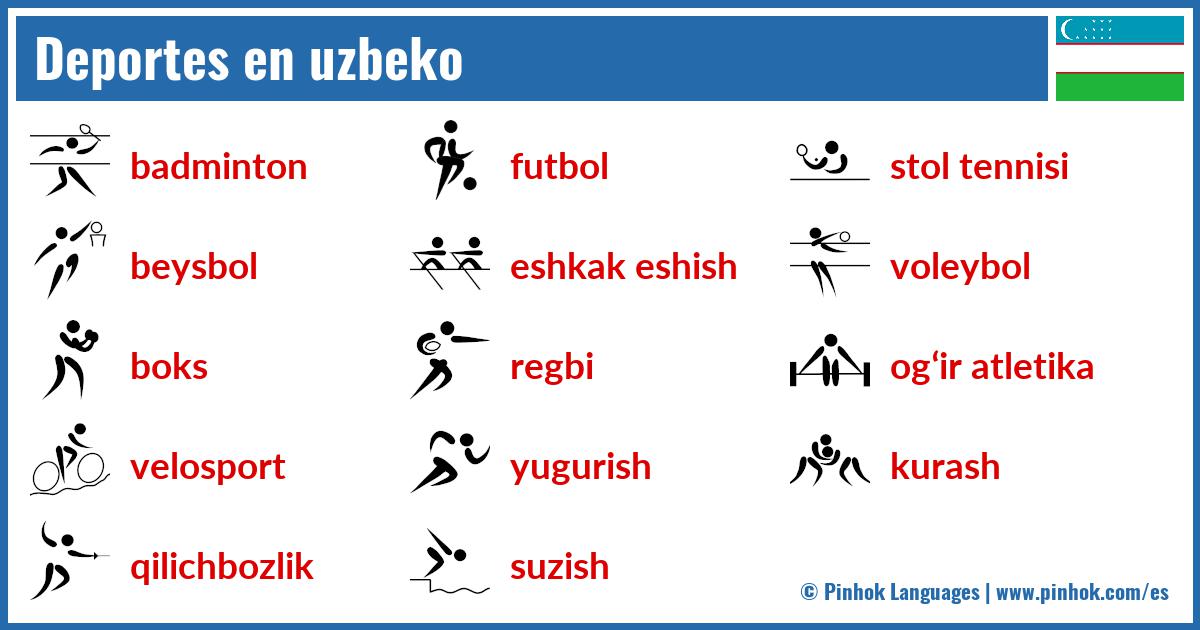 Deportes en uzbeko
