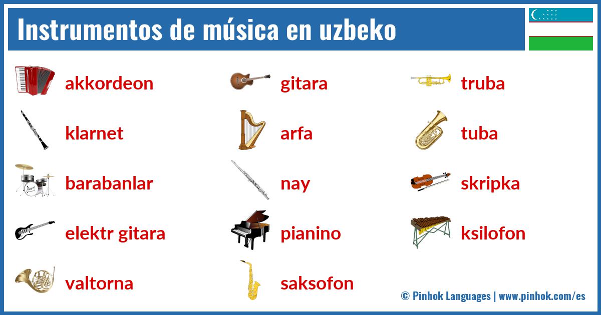 Instrumentos de música en uzbeko