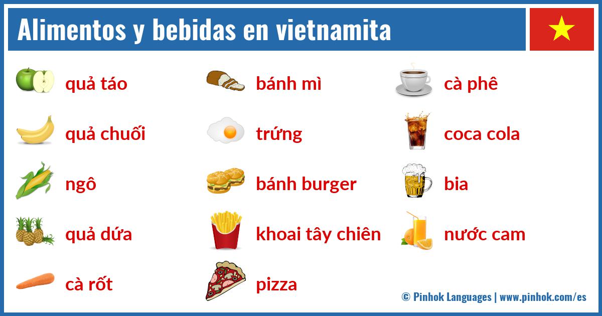 Alimentos y bebidas en vietnamita