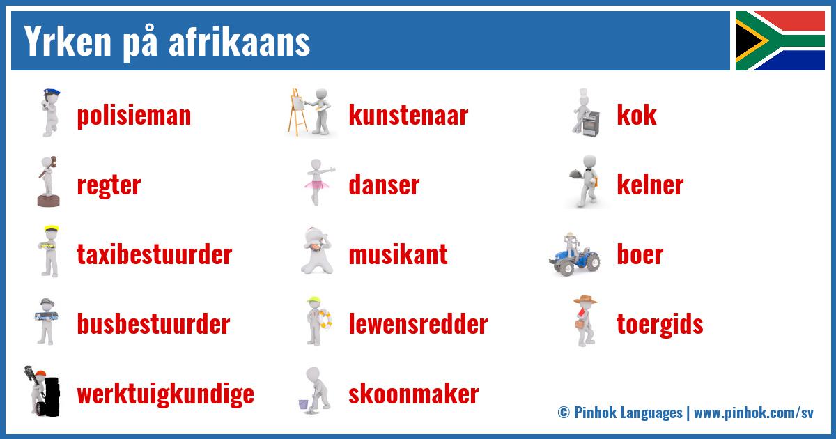 Yrken på afrikaans