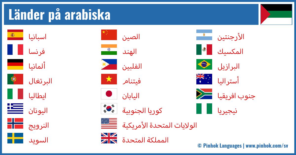 Länder på arabiska
