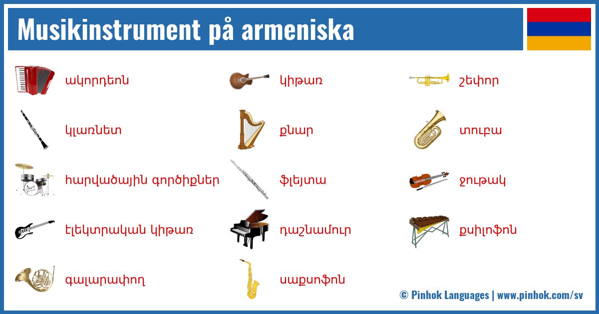 Musikinstrument på armeniska