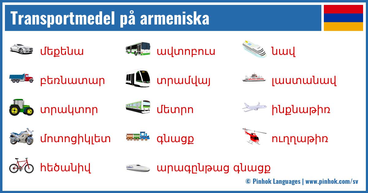 Transportmedel på armeniska
