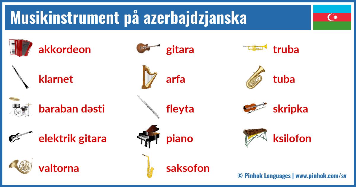 Musikinstrument på azerbajdzjanska
