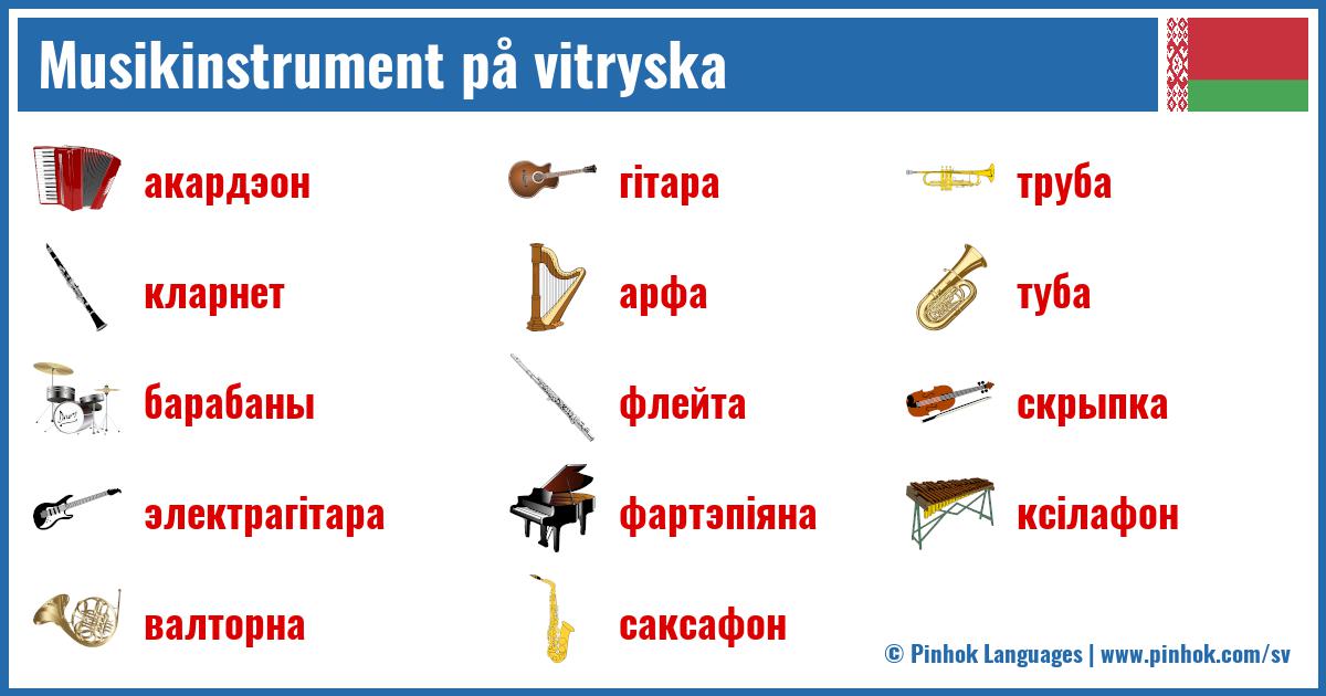 Musikinstrument på vitryska