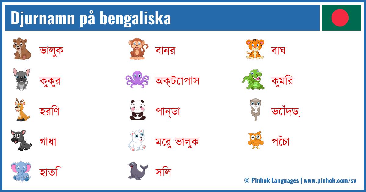 Djurnamn på bengaliska