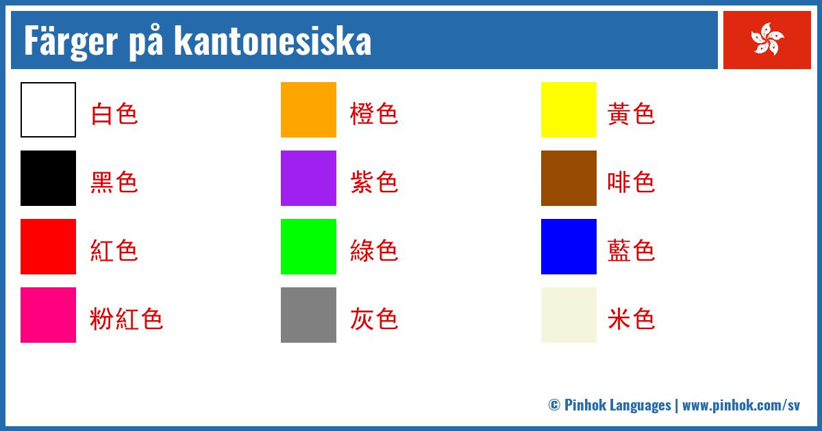 Färger på kantonesiska