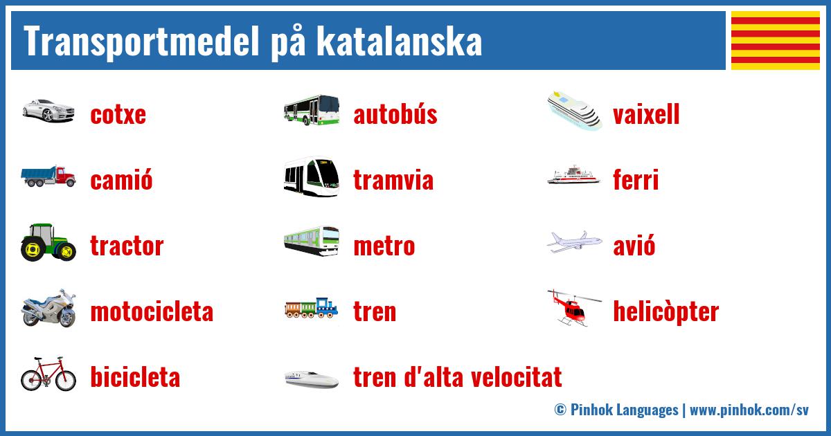 Transportmedel på katalanska