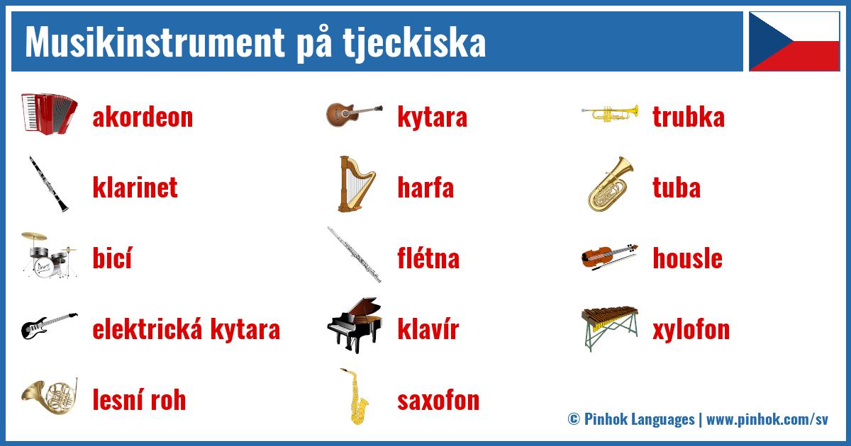 Musikinstrument på tjeckiska