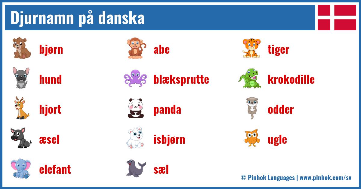 Djurnamn på danska