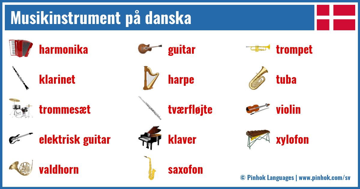 Musikinstrument på danska