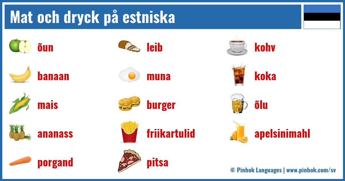 Mat och dryck på estniska