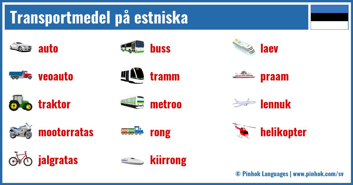 Transportmedel på estniska
