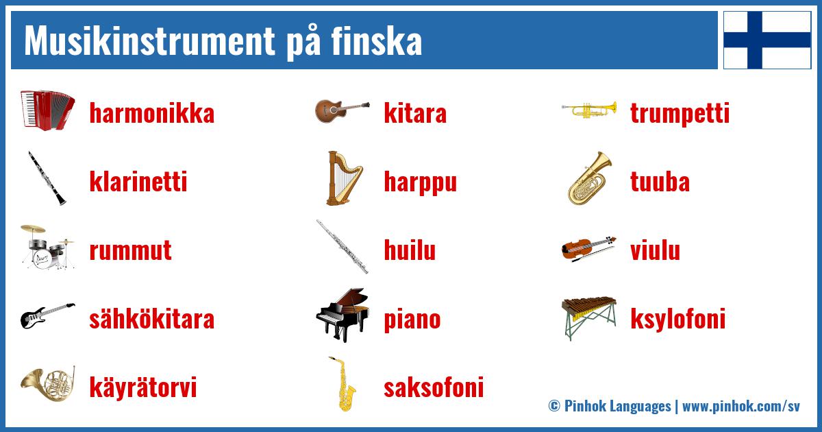 Musikinstrument på finska