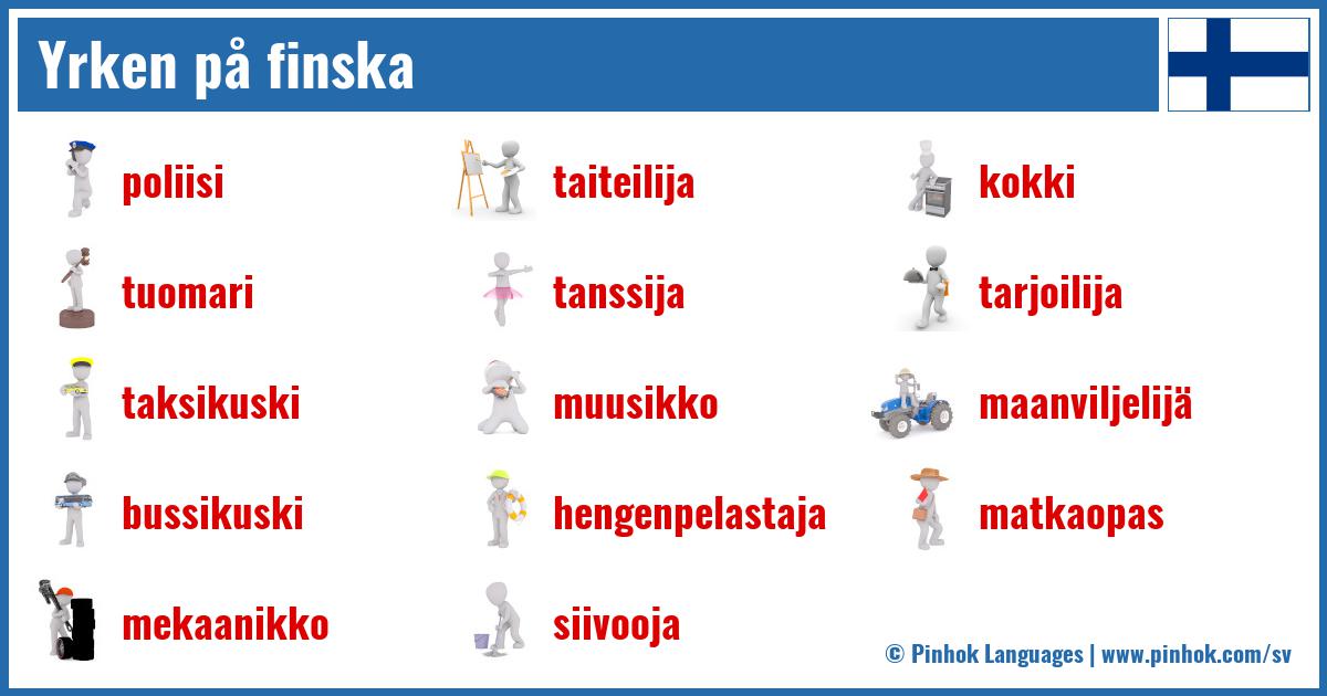 Yrken på finska