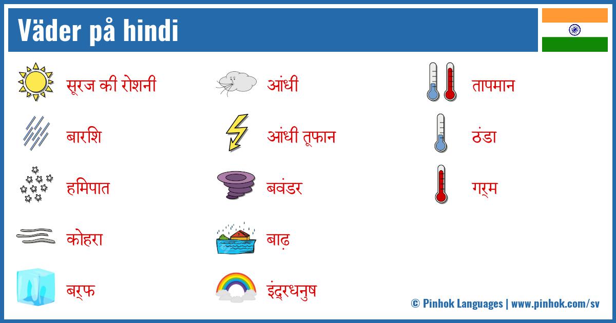 Väder på hindi