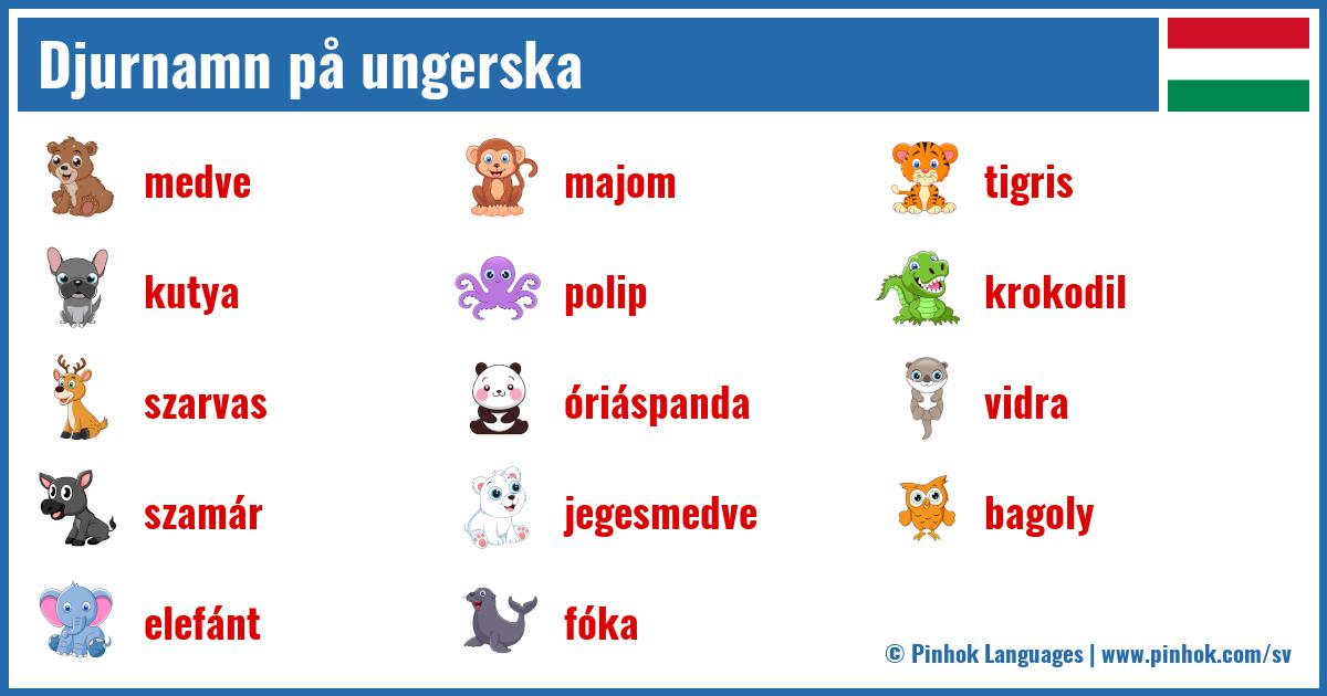 Djurnamn på ungerska