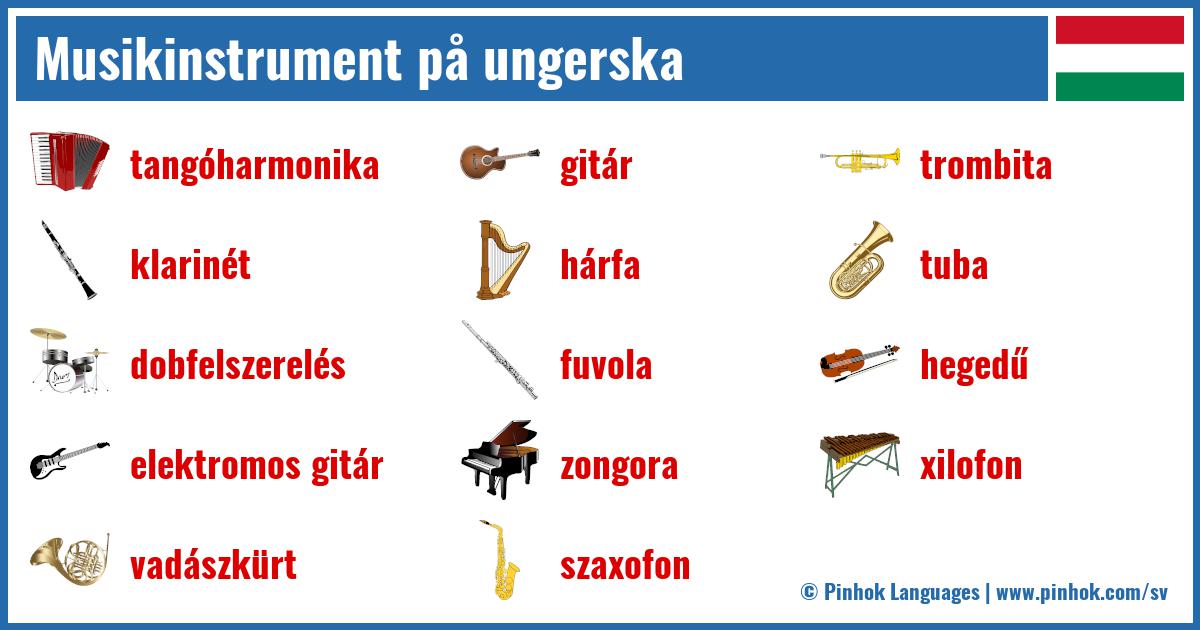 Musikinstrument på ungerska