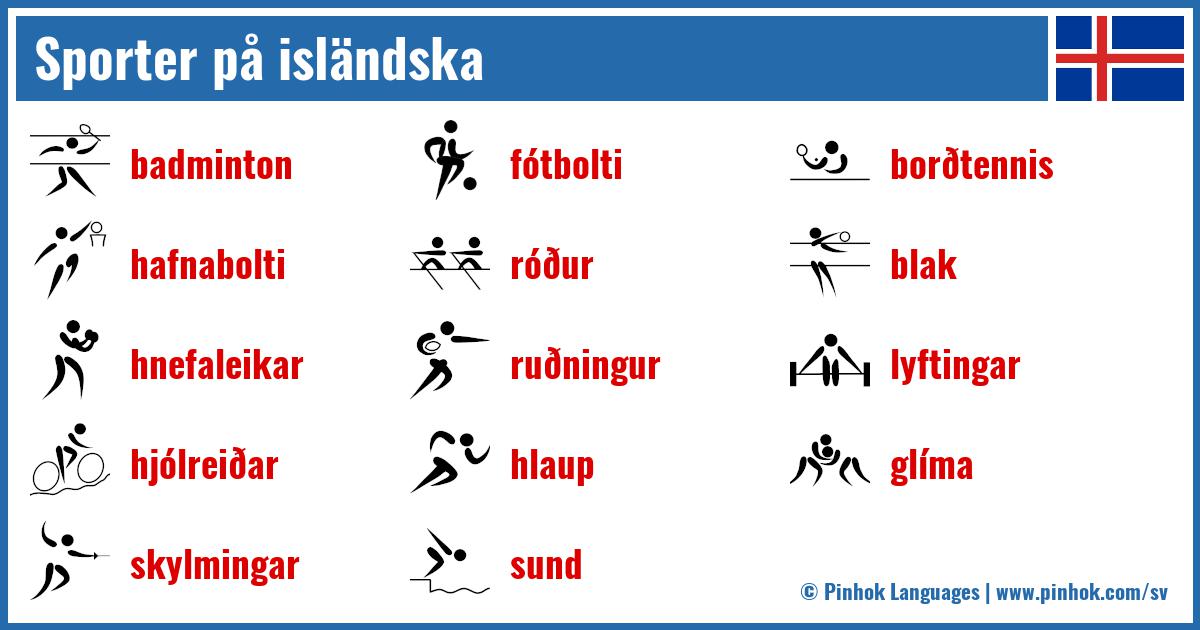 Sporter på isländska