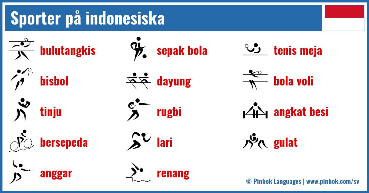 Sporter på indonesiska