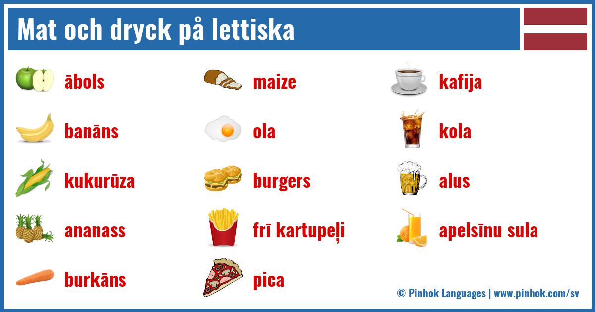 Mat och dryck på lettiska