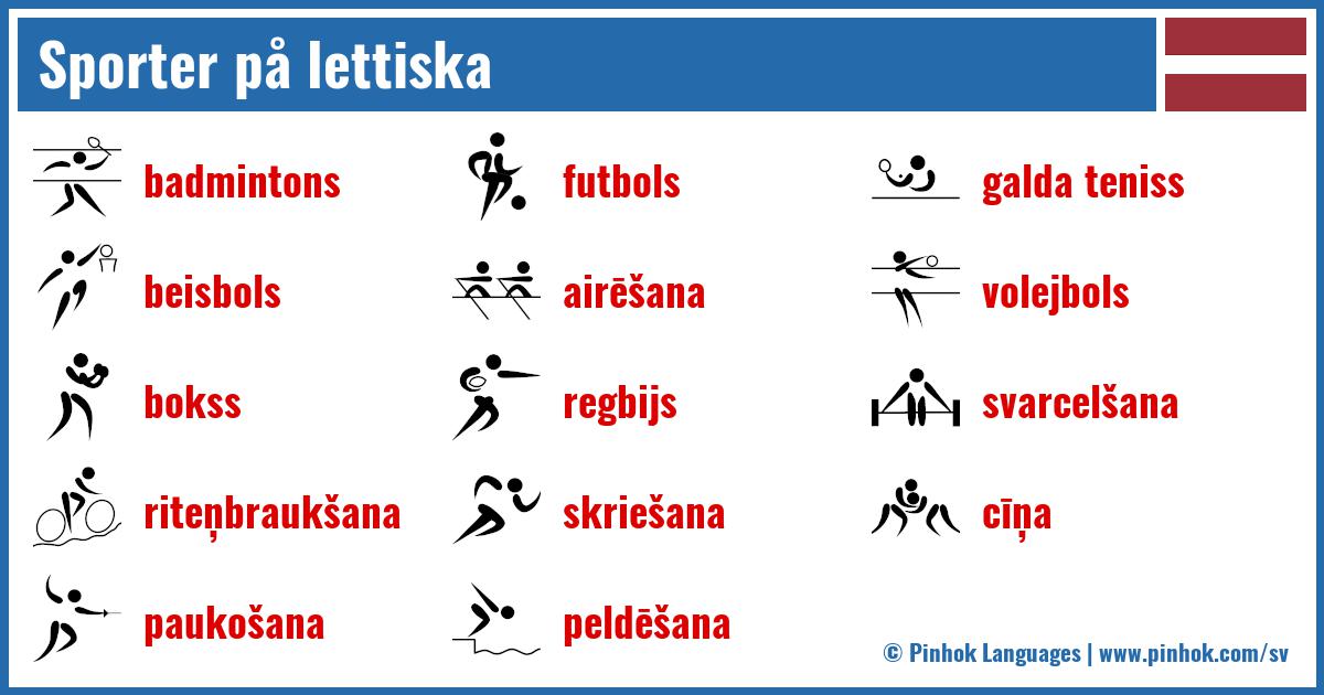 Sporter på lettiska
