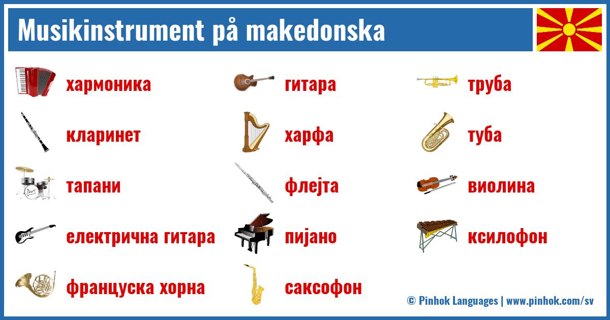 Musikinstrument på makedonska