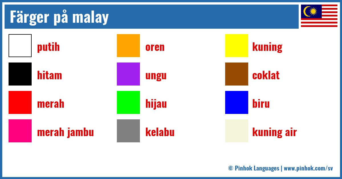 Färger på malay