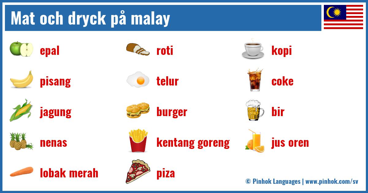 Mat och dryck på malay
