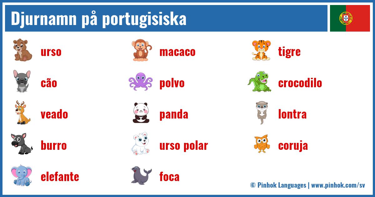 Djurnamn på portugisiska