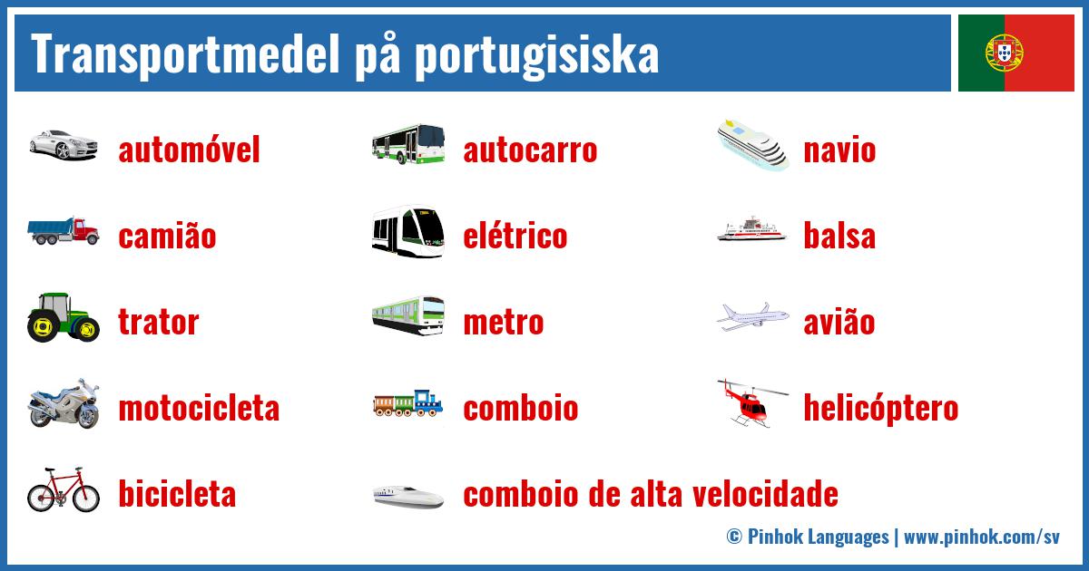 Transportmedel på portugisiska