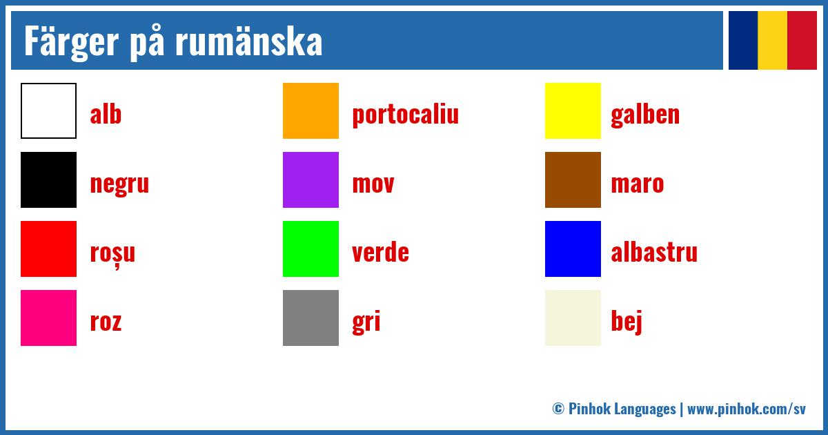 Färger på rumänska