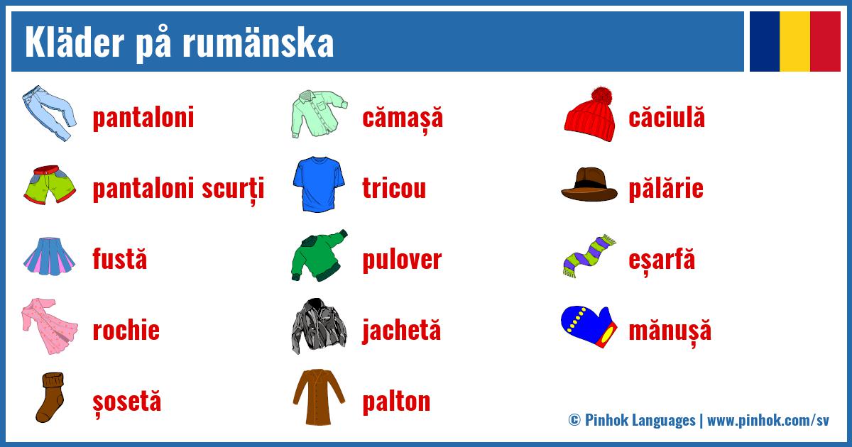 Kläder på rumänska
