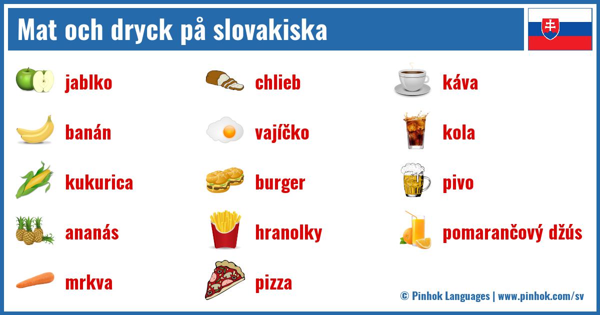 Mat och dryck på slovakiska