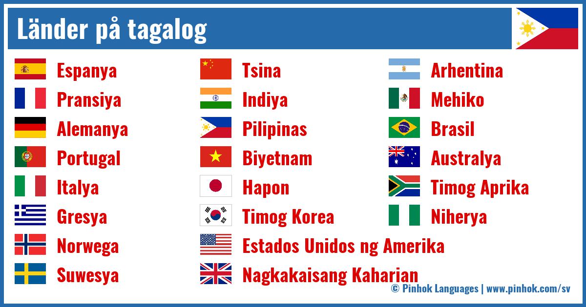 Länder på tagalog