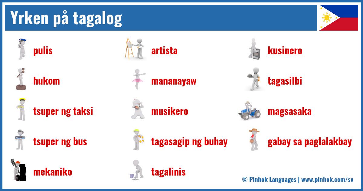 Yrken på tagalog