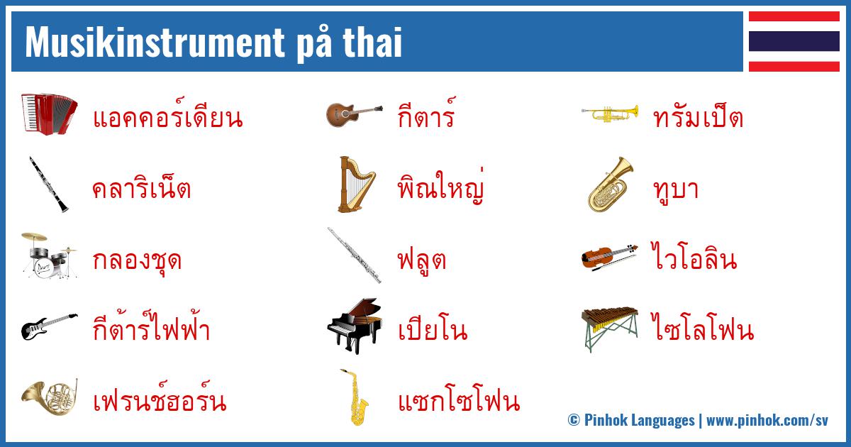 Musikinstrument på thai