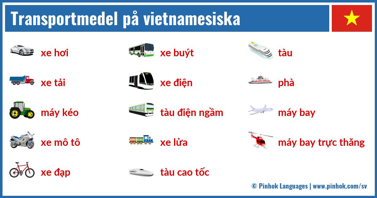 Transportmedel på vietnamesiska