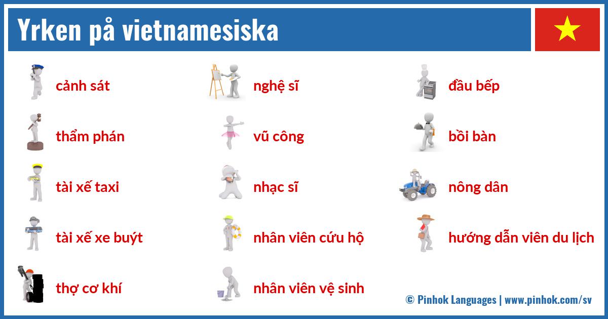 Yrken på vietnamesiska
